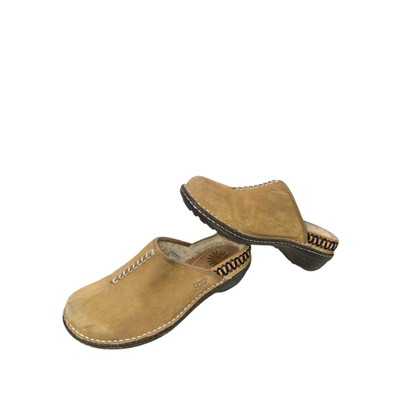 UGG Shoes - UGG Australia Suede‎ Clogs Women's Shoes Brown Warm Cottagecore Comfort